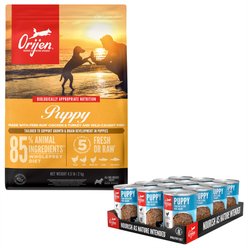 Bundle: Puppy Recipe Poultry & Fish Pate Wet Food + Puppy Dry Puppy Food