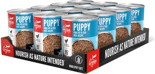 Show full view: ORIJEN Puppy Recipe Poultry & Fish Pate Wet Food + Puppy Dry Puppy Food slide 5 of 9
