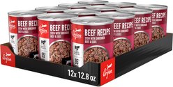 ORIJEN Real Meat Shreds Beef Stew Wet Dog Food Recipe, 12.8-oz can, case of 12