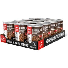 ORIJEN Real Meat Shreds Regional Stew Grain-Free Wet Dog Food, 12.8-oz can, case of 12