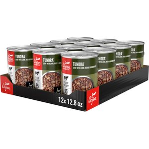 ORIJEN Real Meat Shreds Tundra Stew Wet Dog Food, 12.8-oz can, case of 12