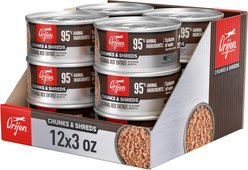 ORIJEN Regional Red Entree Chunks & Shreds Wet Cat Food, 3-oz can, case of 12
