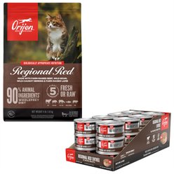 ORIJEN Regional Red Entree in Bone Broth Wet Food + Regional Red Dry Cat Food