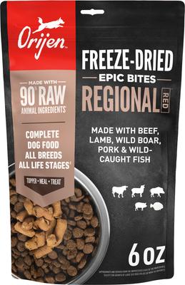 ORIJEN Regional Red Epic Bites Freeze-Dried Dry Dog Food, 6-oz bag