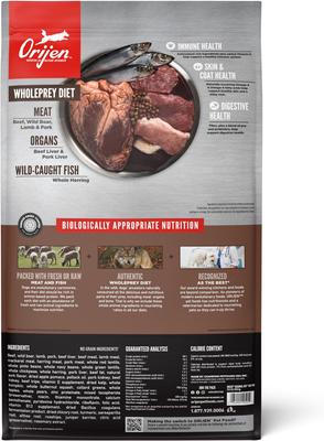 Show full view: ORIJEN Regional Red Grain-Free Dry Dog Food, 23.5-lb bag + Regional Red Grain-Free Freeze-Dried Dog Food & Topper, 16-oz bag slide 2 of 9