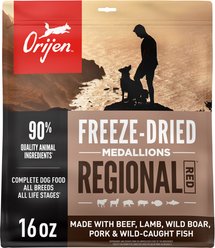 ORIJEN Regional Red Grain-Free High-Protein Freeze-Dried Dog Food & Topper, 16-oz bag slide 1 of 9