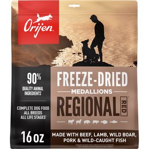 ORIJEN Regional Red Grain-Free High-Protein Freeze-Dried Dog Food & Topper, 16-oz bag