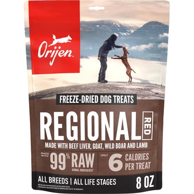 ORIJEN ORIJEN Regional Red Grain-Free High-Protein Freeze-Dried Dog Treats, 8-oz bag