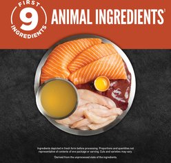 ORIJEN Salmon & Chicken Entree Chunks & Shreds Wet Cat Food, 3-oz can, case of 12 slide 2 of 8