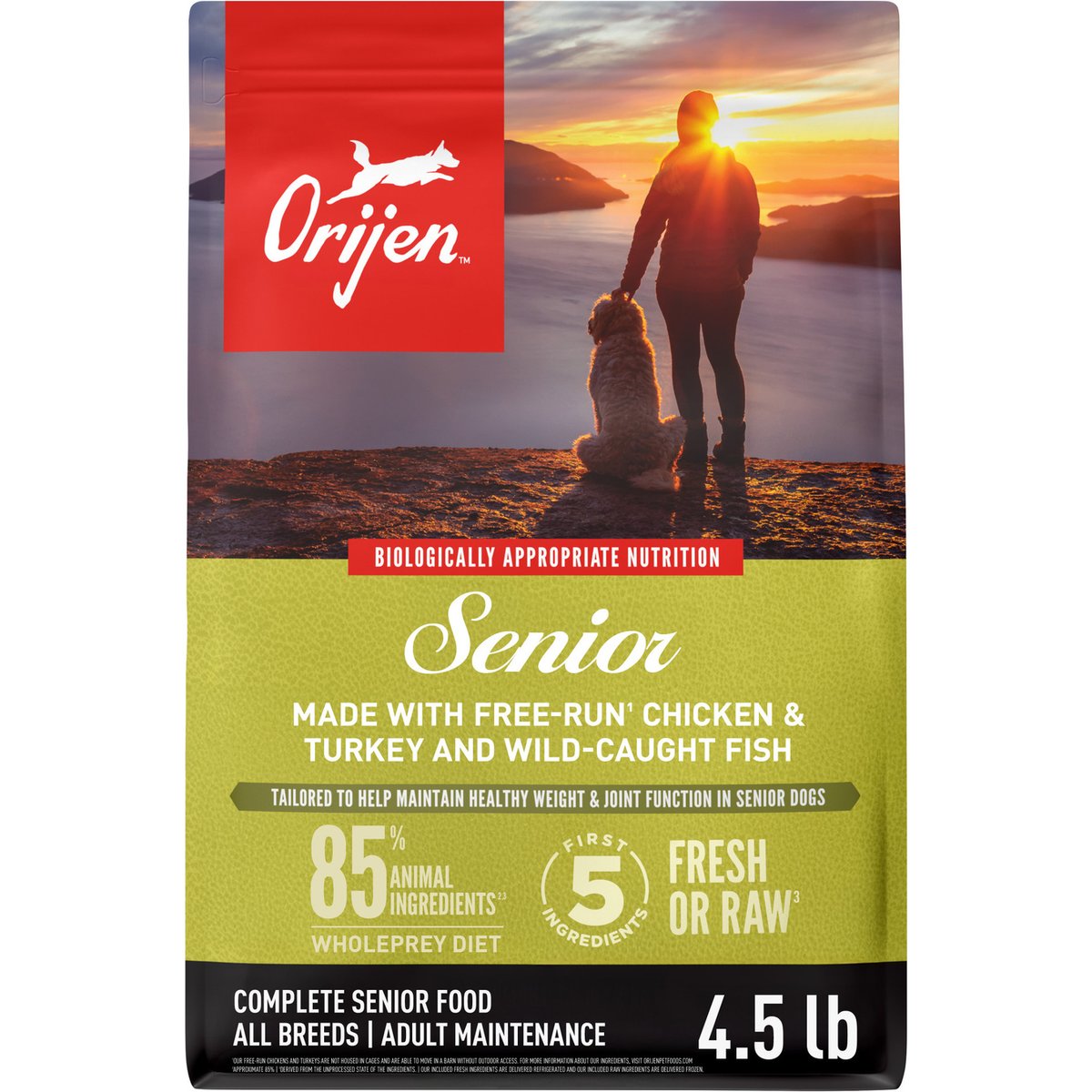 Orijen Senior Dry Dog Food, 4.5-lb bag