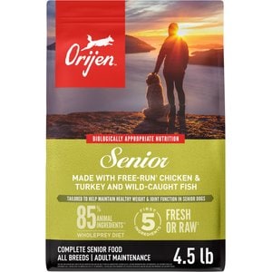 ORIJEN Senior Grain-Free High-Protein Dry Dog Food, 4.5-lb bag