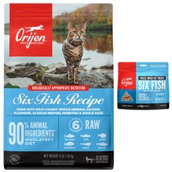 ORIJEN Six Fish Dry Food + Freeze-Dried Cat Treats