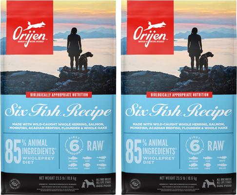 ORIJEN Six Fish Grain-Free Dry Dog Food, 47-lb bundle - Chewy.com