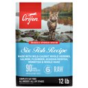 ORIJEN Six Fish Grain-Free High-Protein Premium Dry Cat Food, 12-lb bag