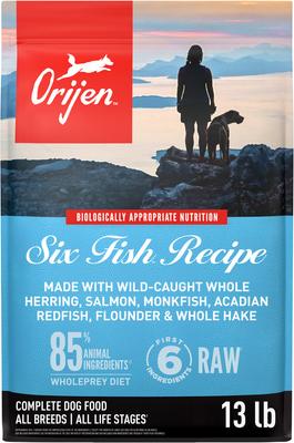 ORIJEN Six Fish Grain-Free Poultry Free High-Protein Dry Dog Food