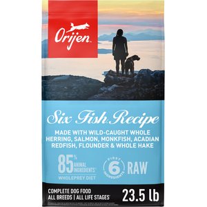 ORIJEN Six Fish Grain-Free Poultry Free High-Protein Dry Dog Food, 23.5-lb bag