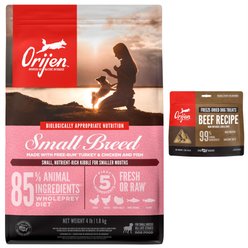 ORIJEN Small Breed Dry Food + Ranch-Raised Beef Formula Freeze-Dried Dog Treats