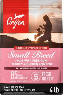 ORIJEN Small Breed Grain-Free High-Protein Dry Dog Food, 4-lb bag