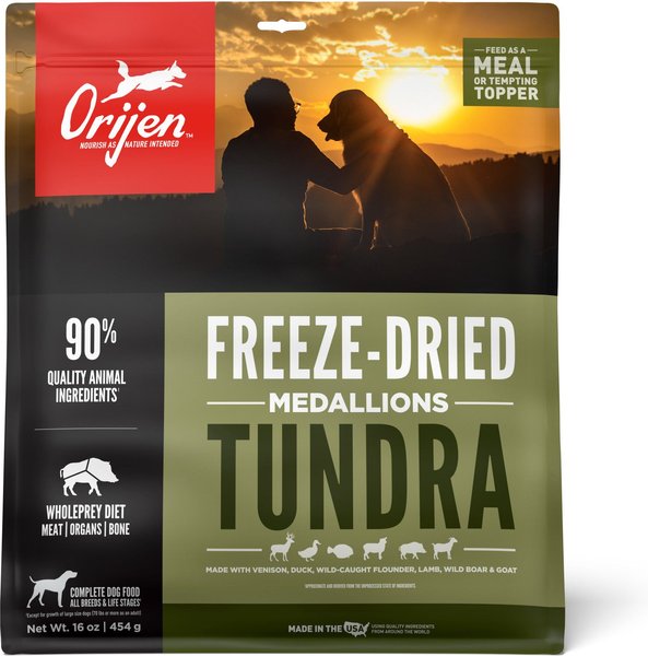 ORIJEN Tundra Grain-Free Freeze-Dried Dog Food & Topper ORIJEN Tundra Grain-Free Freeze-Dried Dog Food & Topper