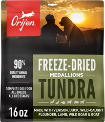 ORIJEN Tundra Grain-Free High-Protein Freeze-Dried Dog Food & Topper, 16-oz bag