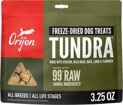 ORIJEN Tundra Grain-Free High-Protein Freeze-Dried Dog Treats, 3.25-oz bag slide 1 of 7