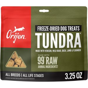 ORIJEN Tundra Grain-Free High-Protein Freeze-Dried Dog Treats, 3.25-oz bag