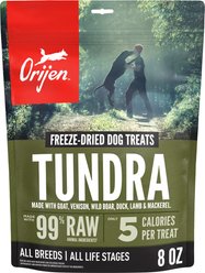 ORIJEN Tundra Grain-Free High-Protein Freeze-Dried Dog Treats, 8-oz bag