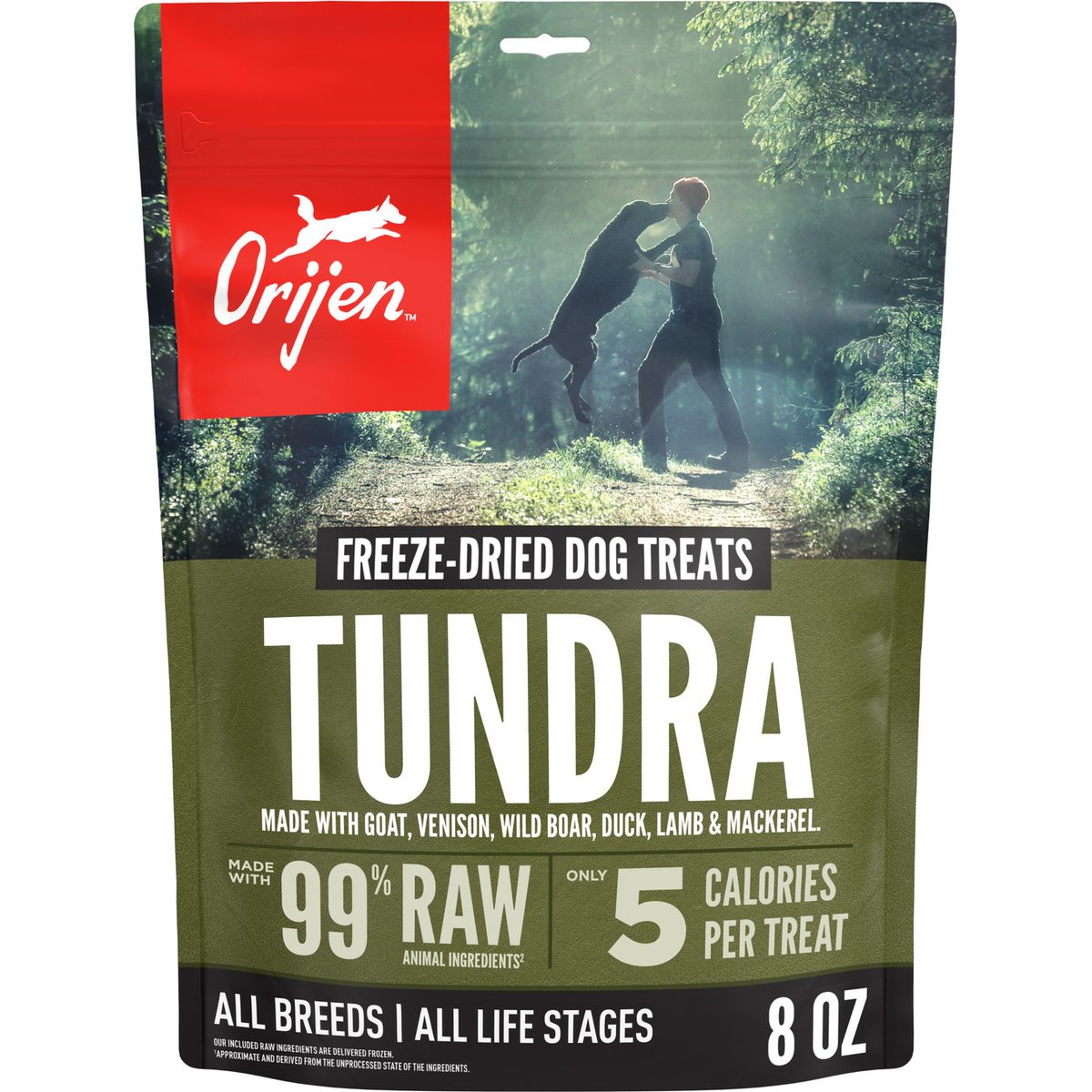 ORIJEN Tundra Grain-Free High-Protein Freeze-Dried Dog Treats, 8-oz bag