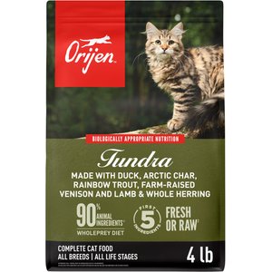 ORIJEN Tundra Grain-Free High-Protein Premium Dry Cat Food, 4-lb bag