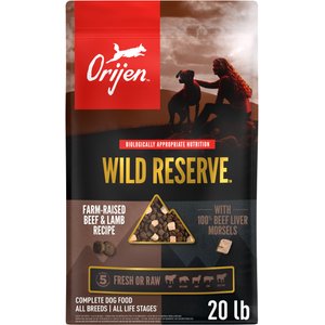 ORIJEN Wild Reserve Farm-Raised Beef & Lamb Dry Dog Food, 20-lb bag