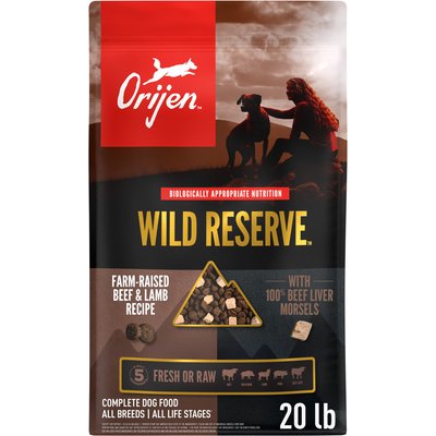 ORIJEN ORIJEN Wild Reserve Farm-Raised Beef & Lamb Dry Dog Food, 20-lb bag