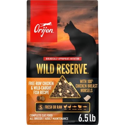 ORIJEN ORIJEN Wild Reserve Free-Run Chicken & Wild-Caught Fish Dry Cat Food, 6.5-lb bag