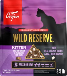 ORIJEN Wild Reserve Free-run Chicken & Wild-Caught Fish Kitten Dry Cat Food, 3.5-lb bag
