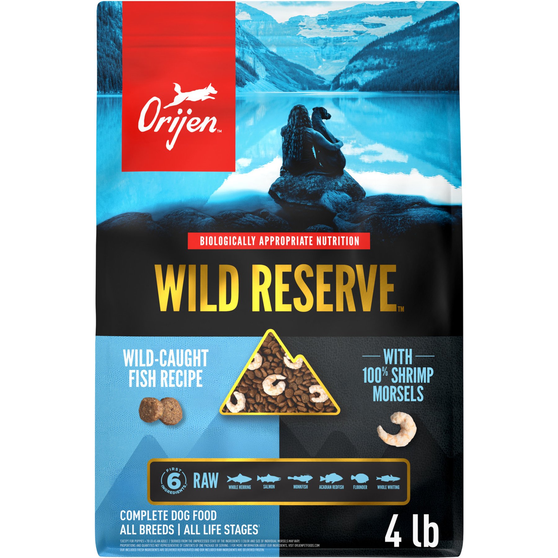 ORIJEN Wild Reserve Wild-Caught Fish Dry Dog Food, 4-lb bag