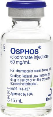 Show full view: Osphos (clodronate) Injectable for Horses 60mg/mL, 15-mL, bundle of 2 slide 5 of 7