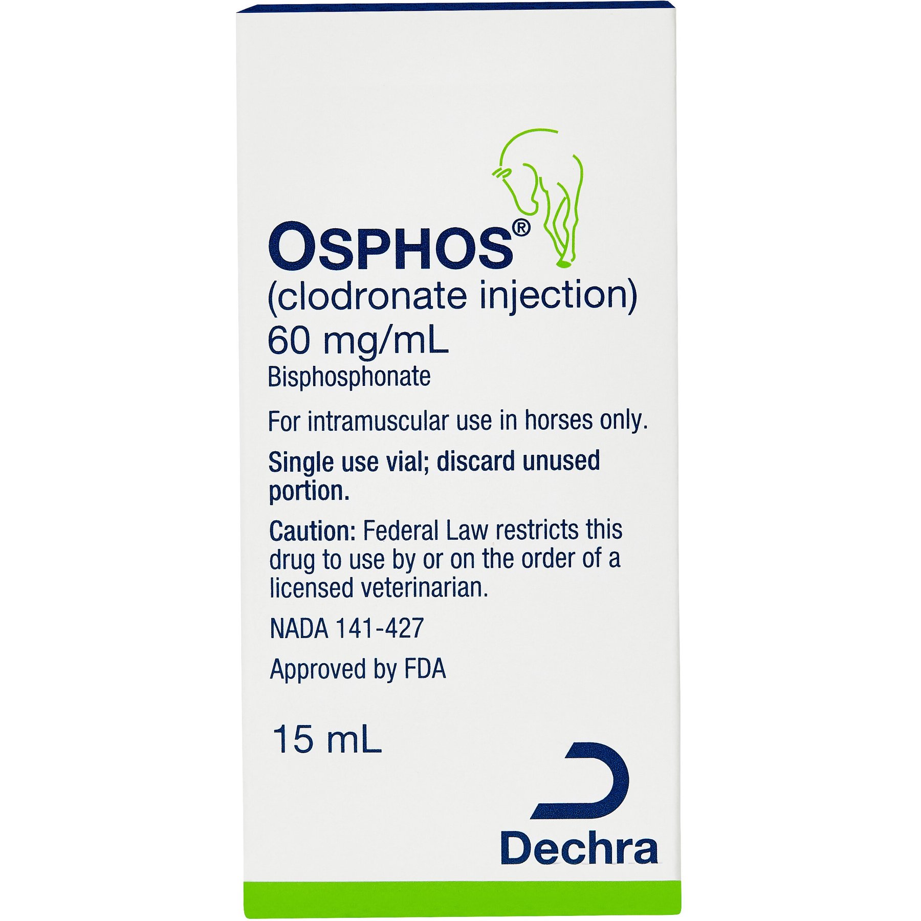 Osphos (clodronate) Injectable for Horses 60mg/mL, 15-mL, bundle of 2