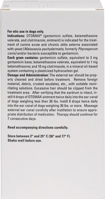 Show full view: Otomax (Gentamicin / Betamethasone / Clotrimazole) Otic Ointment for Dogs, 30-g slide 2 of 8