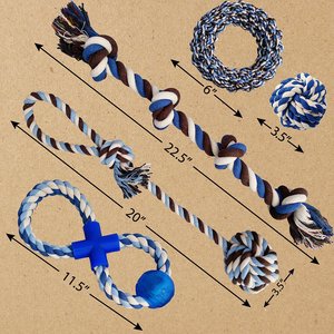 Otterly Pets Assorted Medium to Large Rope Dog Toys, 5 count
