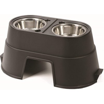 OurPets OurPets Comfort Elevated Dog & Cat Bowls, Black, 5.5-cup