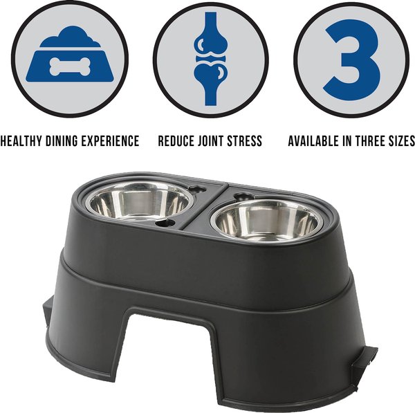 Show full view: OurPets Comfort Elevated Dog & Cat Bowls, Black, 5.5-cup slide 3 of 9