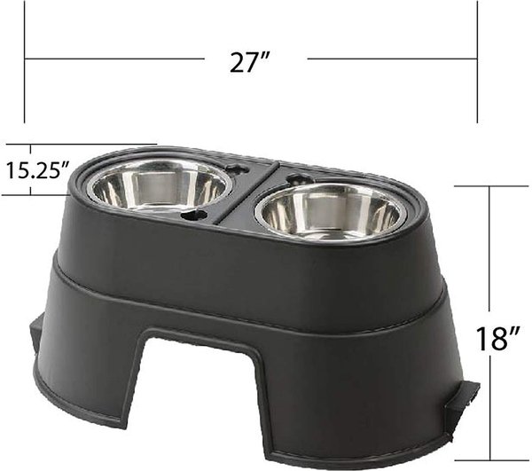 Show full view: OurPets Comfort Elevated Dog & Cat Bowls, Black, 5.5-cup slide 7 of 9
