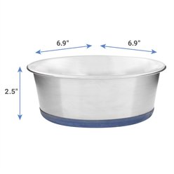 OurPets DuraPet Premium Non-Skid Stainless Steel Dog Bowl, 4-cup slide 2 of 3