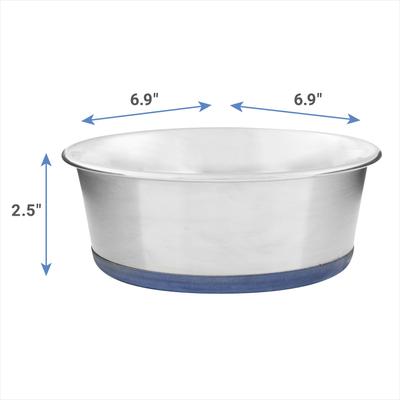 Show full view: OurPets DuraPet Premium Non-Skid Stainless Steel Dog Bowl, 4-cup slide 2 of 5
