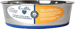 OurPets Durapet Premium Rubber-Bonded Stainless Steel Bowl, Large, 11 cups