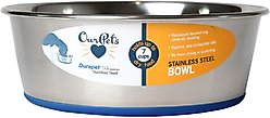OurPets Durapet Premium Rubber-Bonded Stainless Steel Bowl, Medium, 7 cups