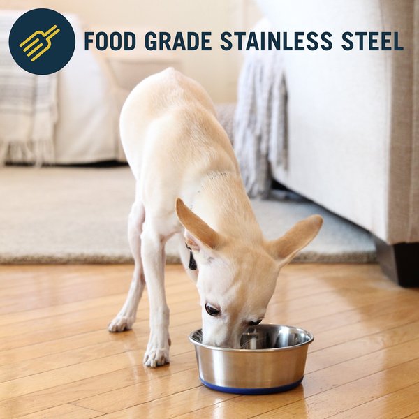 OurPets Durapet Premium Rubber-Bonded Stainless Steel Bowl