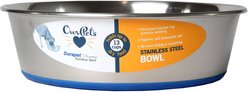 OurPets Durapet Premium Rubber-Bonded Stainless Steel Bowl, X-Large, 13 cups