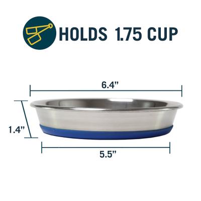 Show full view: OurPets Durapet Premium Stainless Steel Cat & Dog Bowl, Large, 1.75 cups slide 3 of 8