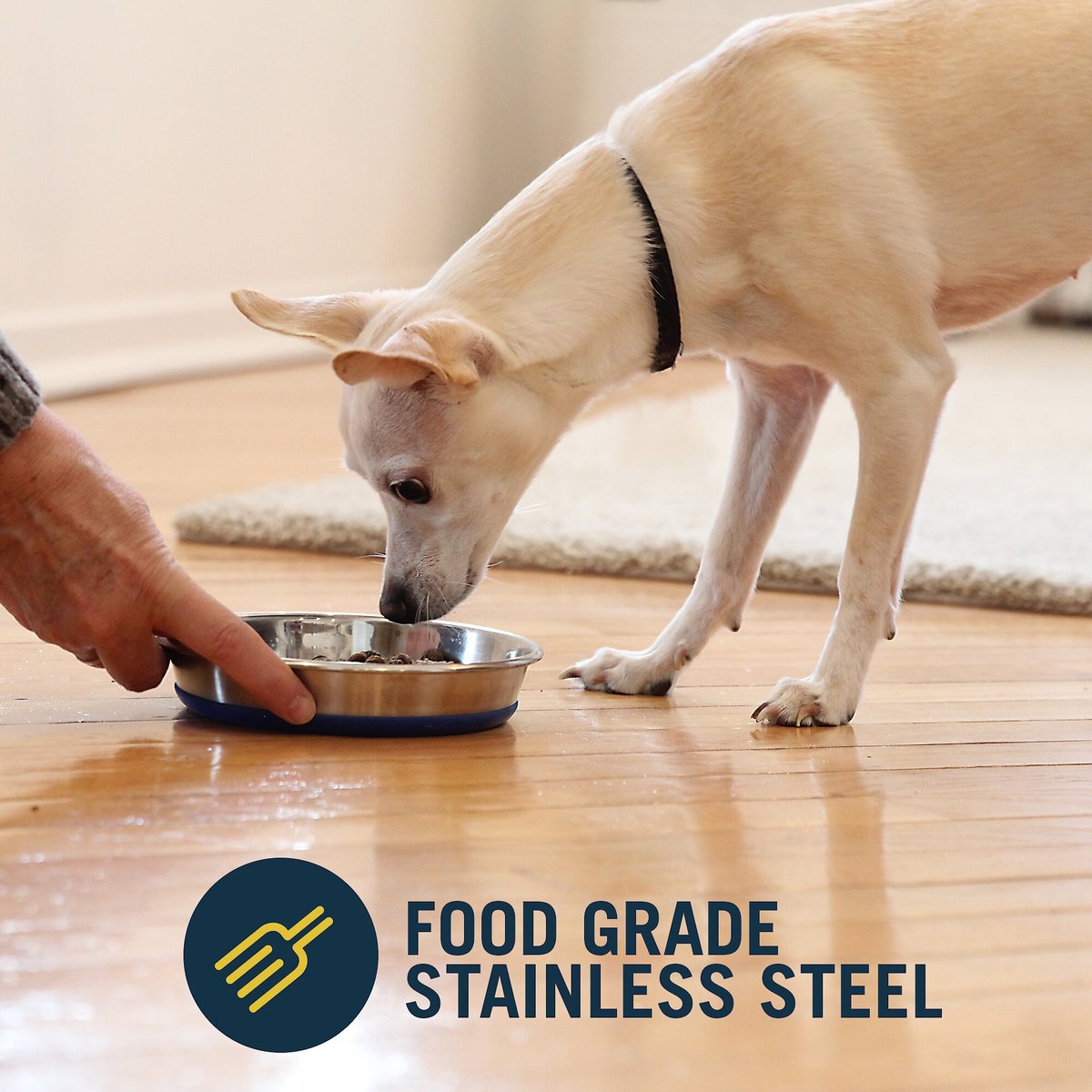 OurPets Durapet Premium Stainless Steel Square Dog Bowl