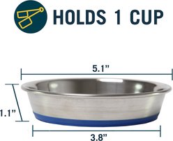 OurPets Durapet Premium Stainless Steel Cat & Dog Bowl, Medium, 1 cup slide 2 of 7
